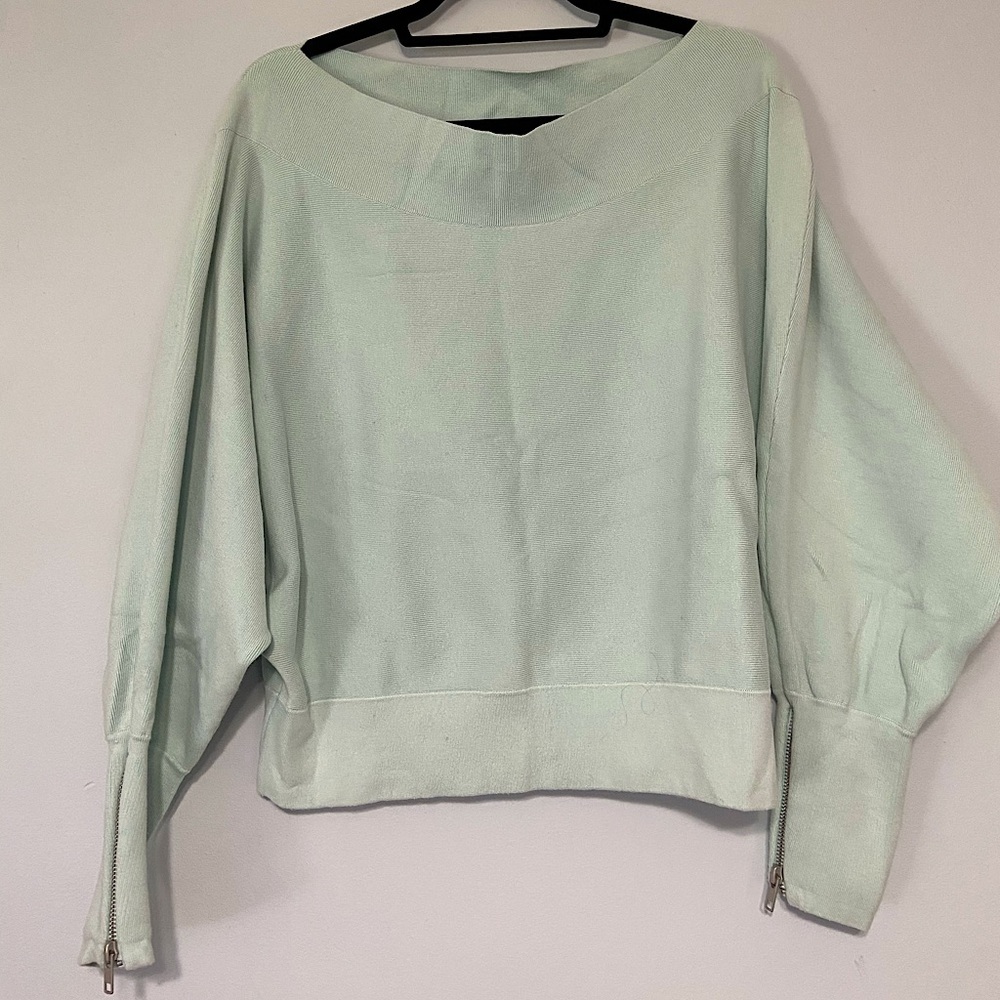 Free people mint blue sweater